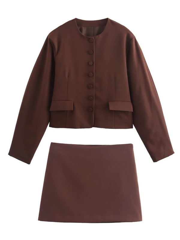 Blazer and Mini Skirt Set